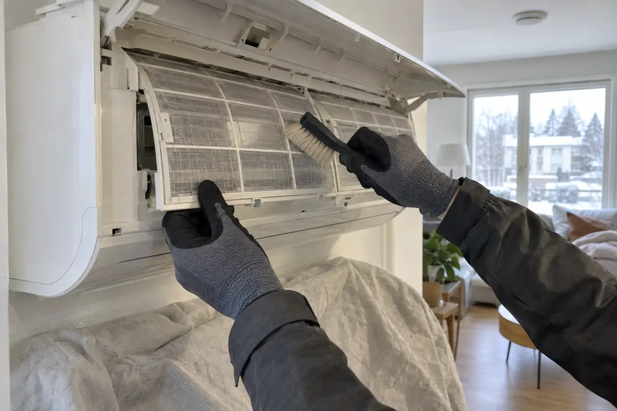 Ilmalämpöpumpun puhdistus ja huolto